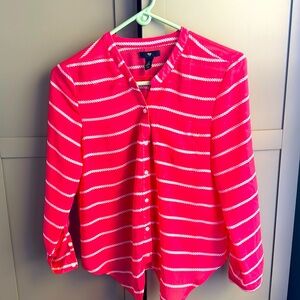 Gap Blouse, rope design, coral